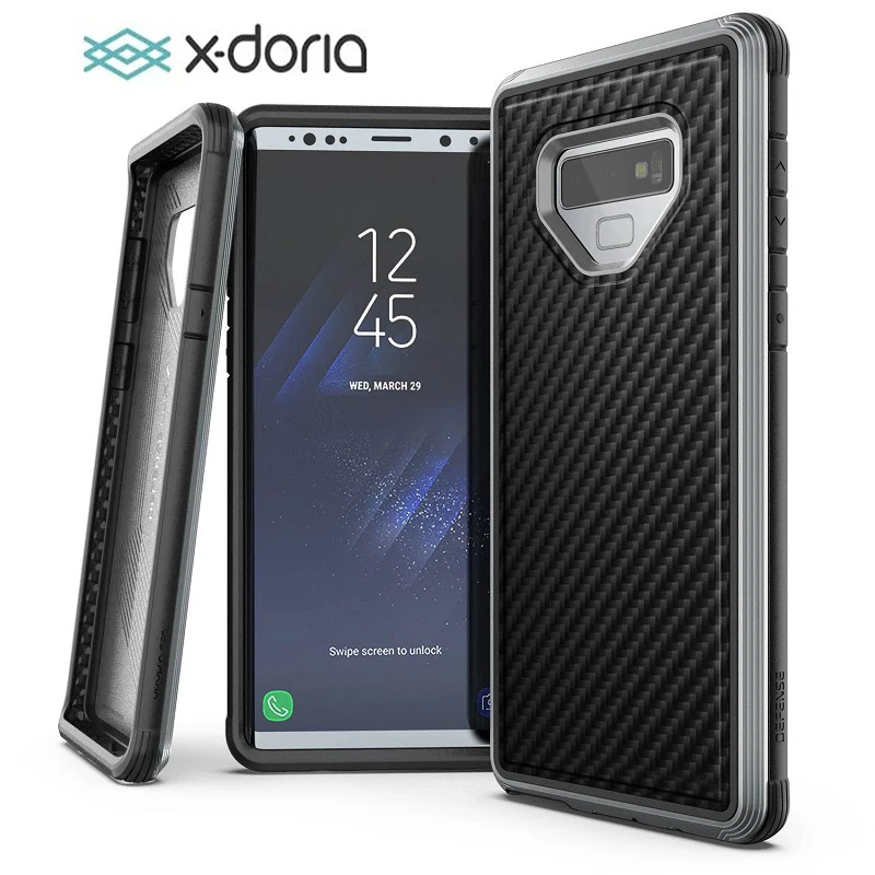 Чехол X Doria для Samsung Galaxy Note 9 в стиле милитари с защитой от падения алюминиевый