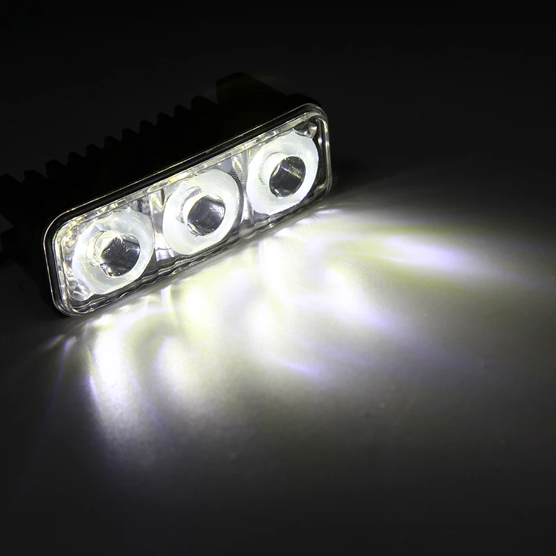 Высокая мощность автомобиля DRL led 3Led 9 Вт автомобильный светильник водонепроницаемый Дневной светильник DC12V дневной ходовой светильник авто лампа светильник ing белая полоса
