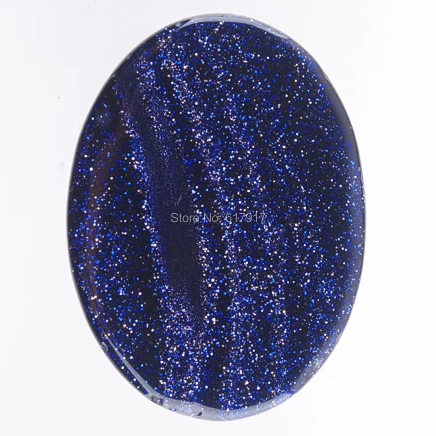 RONGZUAN Free Shipping Natural Blue Sand Gem Stones Oval Cabochon CAB No Drill Hole 22x30x8mm For Making Jewelry 10PCS TU3158 | Украшения и