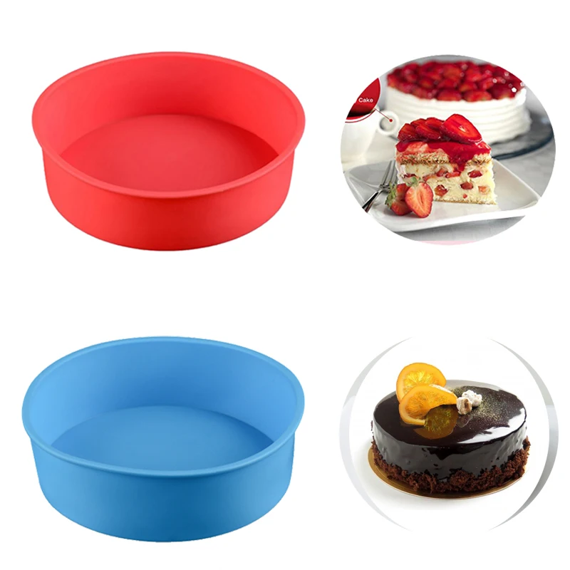 IVYSHION Round Silicone Cake Moulds DIY Desserts Baking Mold Mousse Pan For Birthday Kitchen Bakeware Tools | Дом и сад