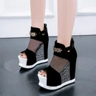 Женские сандалии на танкетке, 13 см, босоножки увеличенного размера в римском стиле, лето 2019