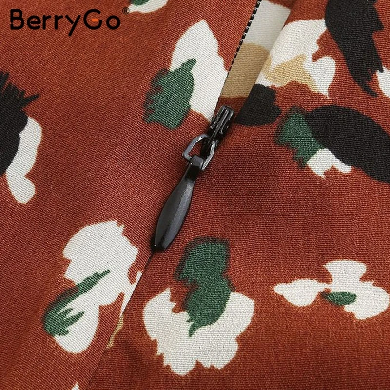 BerryGo Женская юбка 2019 лето с высокой талией в стиле бохо юбки принтом