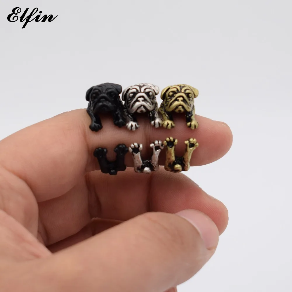 

Elfin Wholesale Trendy Vintage Adjustable Pug Ring Men Fashionable Cute Jewellery Rings For Women Anillos Mujer Warcraft