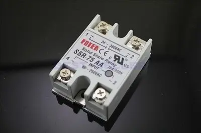 

1pcs Solid State Relay SSR-75 AA AC-AC 75A/250V 80-250VAC/24-380VAC
