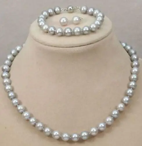 Бесплатная доставка роскошный набор Noble 8-9 мм натуральный шоколад Пресноводный