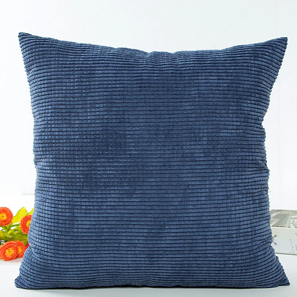 

45cm x 45cm New Solid Color Pillow Case Cover Square Waist Throw Polyester Home Decorative Kussensloop Floor Decoration#BL2
