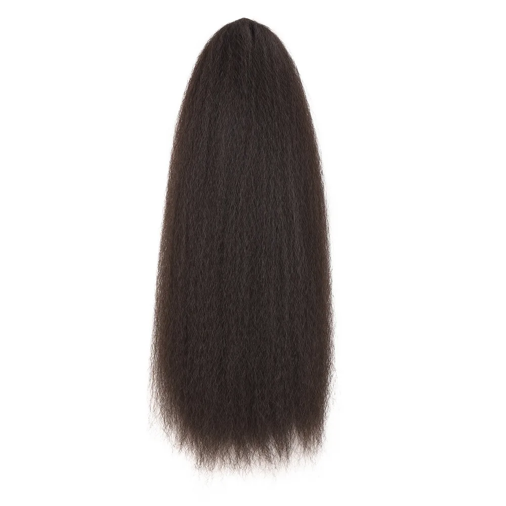 Jeedou прямые волосы Yaki конский хвост шнурок Updos хвосты 55 см 100 г Черный Коричневый синтетические волосы для наращивания пушистые Haipieces