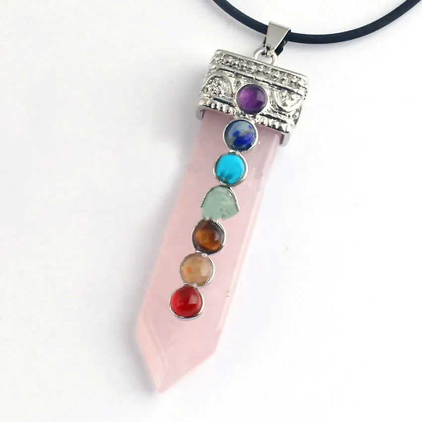 1 шт. подвеска в виде чакры из натурального кварцевого кристалла с 7 звездами