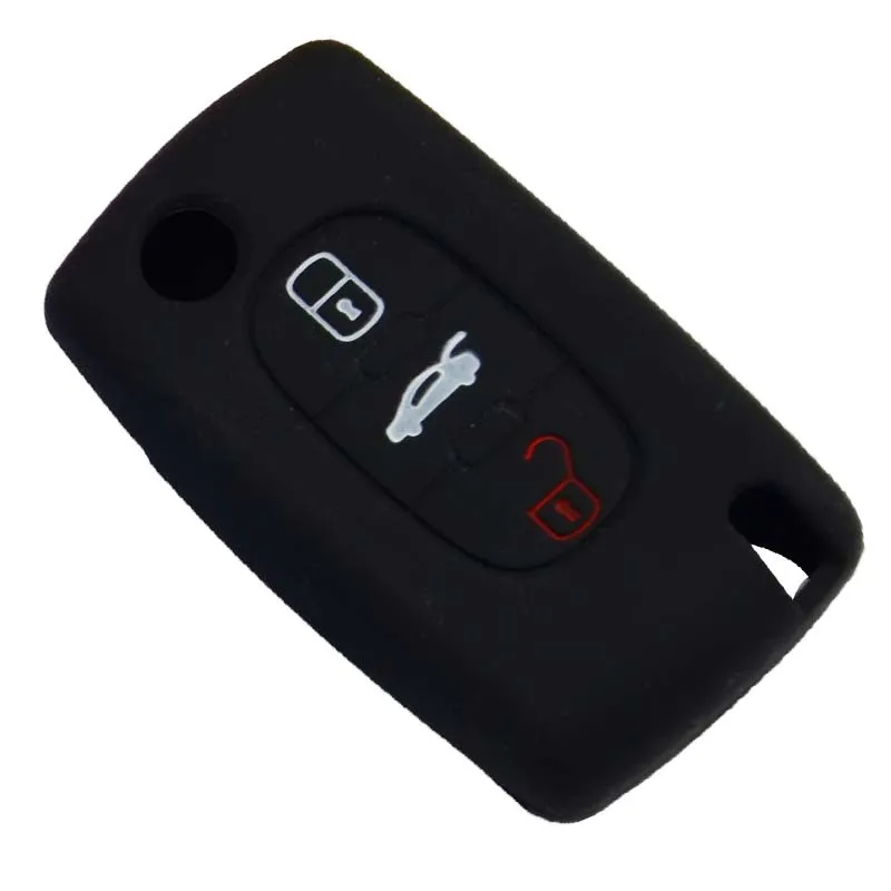 RMLKS силиконовый брелок чехол для дистанционного ключа Peugeot 107 207 307 407 308 607 Citroen C1 C2 C3