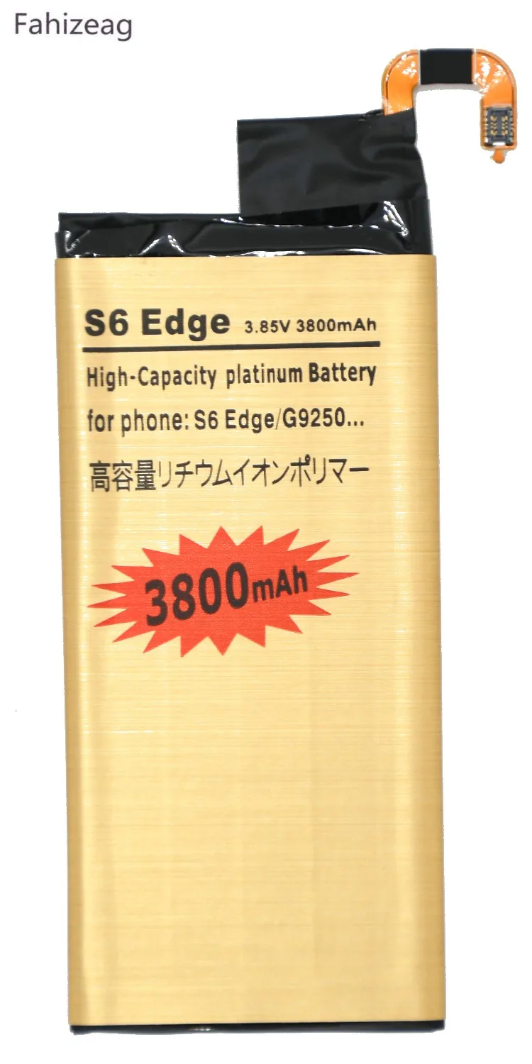 Fahizeag 10 шт. 3800 мАч EB BG925ABE запасная батарея для Samsung Galaxy S6 Edge G9250 G925S G925FQ SM G925l G925F G925L