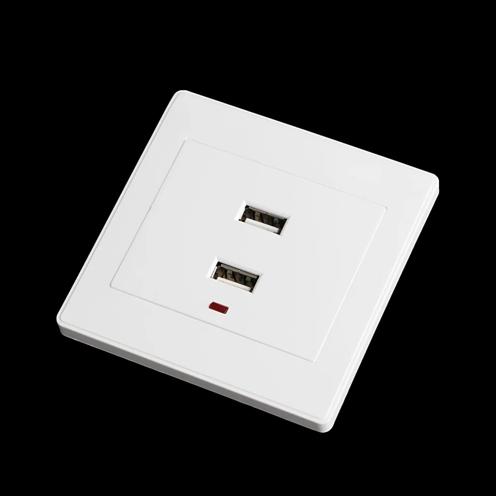 Двойной USB настенное зарядное устройство AC/DC адаптер питания штепсельная розетка