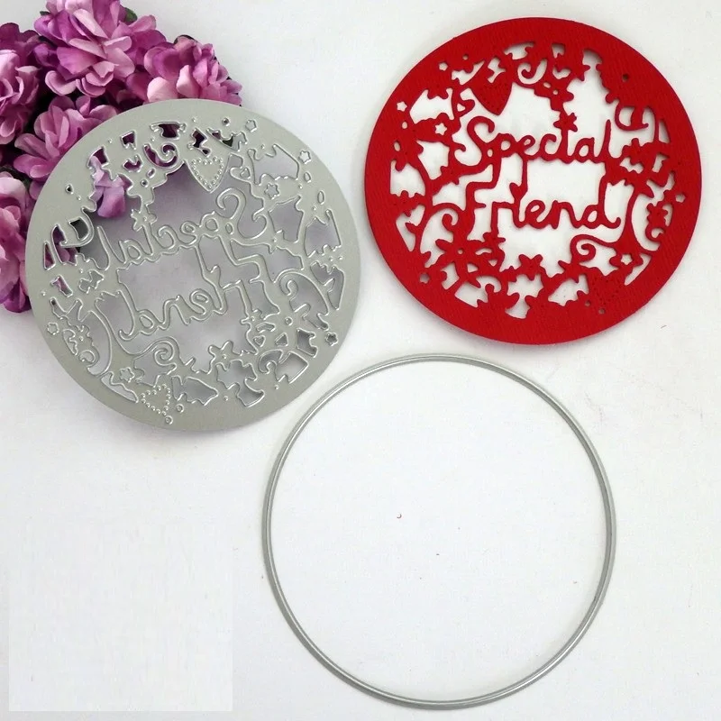 

AZSG "Special Friend" Metal Cutting Dies Stencils for DIY Scrapbooking/photo album Decorative Embossing DIY Paper Cards