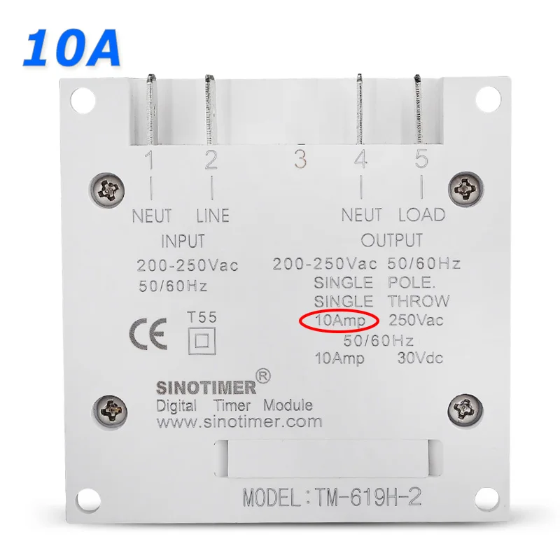 TM-619H-2 30A 230 В переменного тока 7 дней в неделю программируемое реле времени цифровой таймер выход 220 В напряжение съемный тип батареи