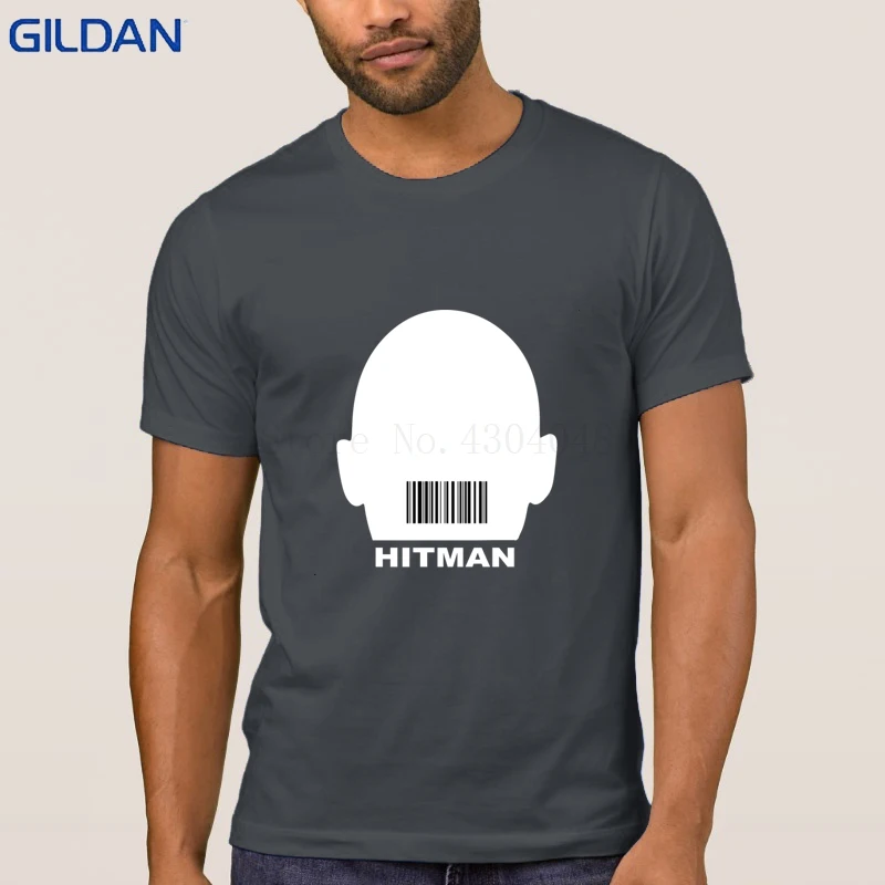 Печатные Hitman Pix футболка Homme Camisa Для мужчин 100% хлопок интересный веселый