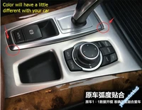 yimaautotrims for bmw x5 e70 2009 2013 x6 e71 2010 2014 stainless steel gearshift knob panel protection kit cover trim