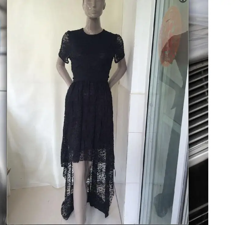 Длинные платья женщин лето кружевном платье Vestidos Ployester Vestido короткое ну вечеринку
