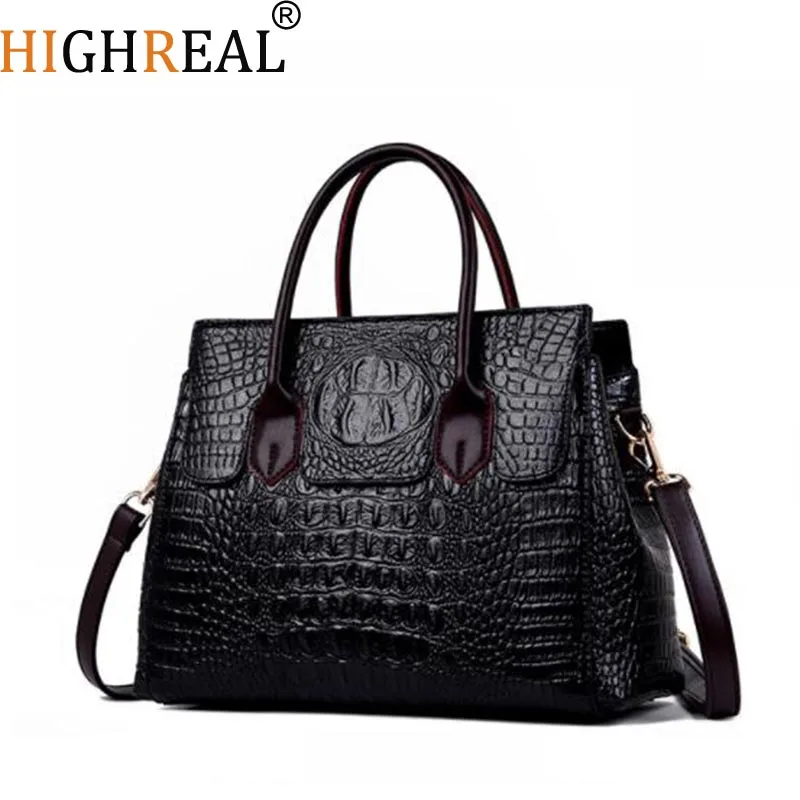 

Women's Bag Luxury High Quality Classic Crocodile Pattern Handbag Brand Designer Large Capacity Shoulder Messenger Bag Dropship