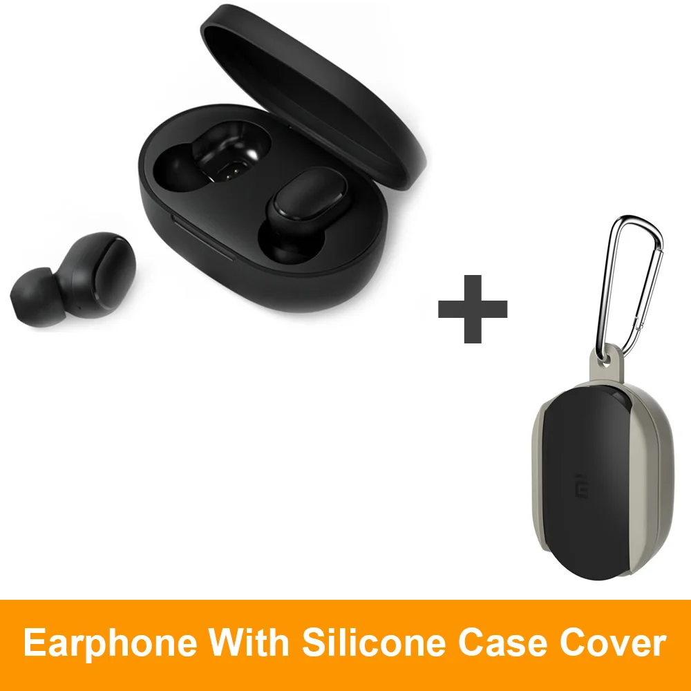 add sliver cover Xiaomi Redmi Airdots TWS беспроводные Bluetooth наушники или чехол, стерео бас Голосовое управление Bluetooth 5,0 шумоподавление управление - Цвет: add sliver cover