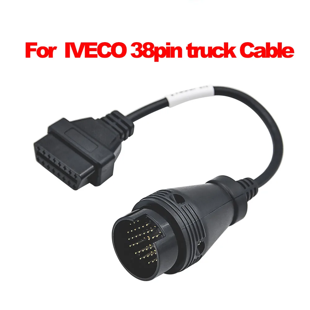 For IVECO 38pin Синий PS2 38pin грузовик кабель OBD1 к obd2 16pin ведущий диагностический интерфейс Ивеко 38 pin OBDII OBD 2 удлинитель - Цвет: For IVECO 38pin