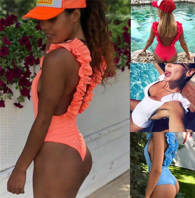 

One Piece Swimsuit Swimming Suit for Women Swimwear Women Badpak Bathing Trajes De Ba O De Las Mujeres 2019 High Waist Bikini