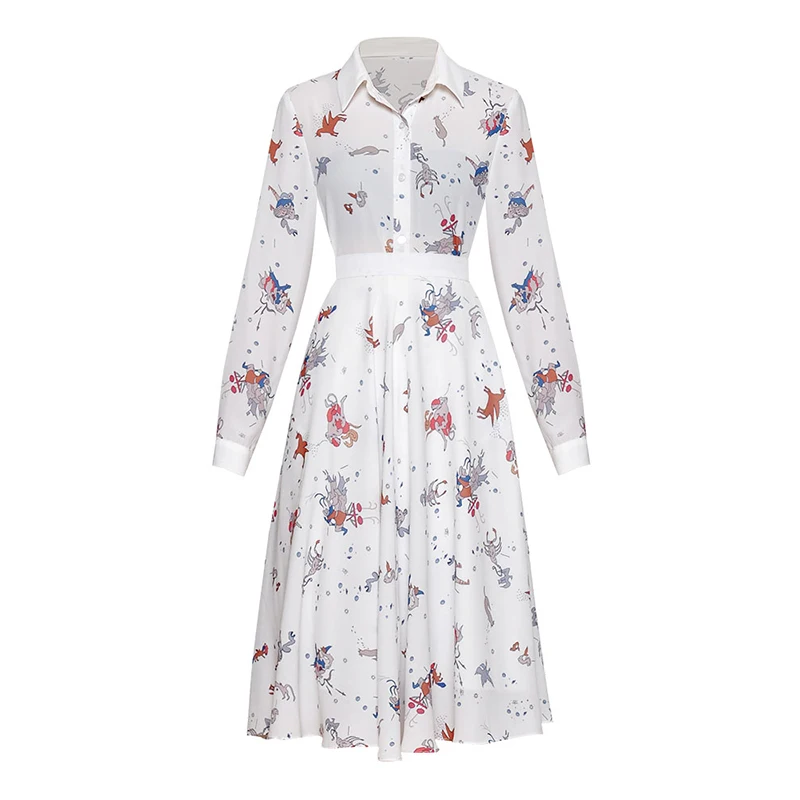 Высокое качество новейшая мода подиумные платья женские с длинным рукавом