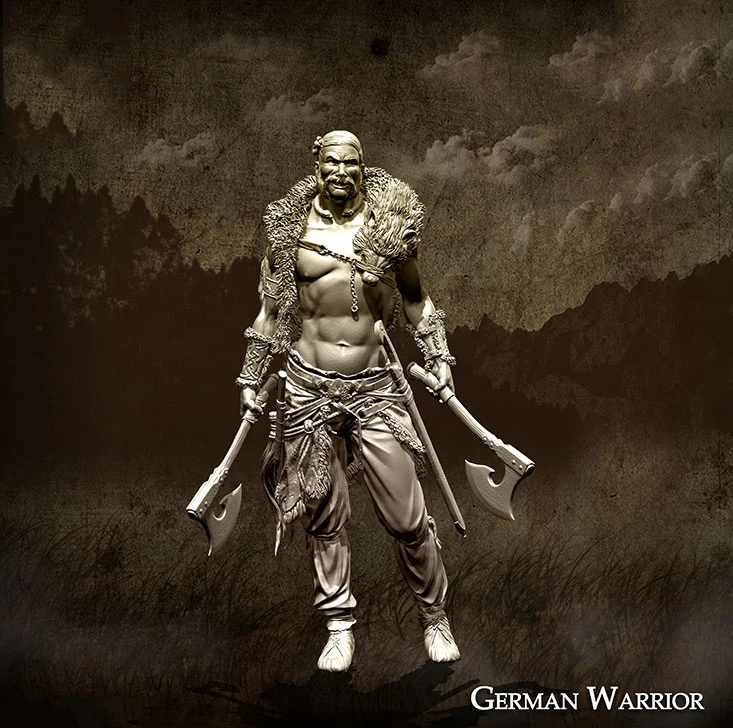1/24 75 мм GK Warrior древняя игрушка модель смолы миниатюрная фигурка из Неокрашенная в