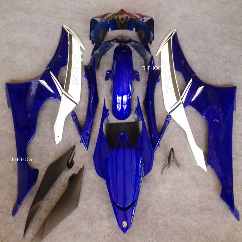 Горячая Распродажа YZF R6 2008 2009 2010 2011 2012 2013 2014 синий белый пластиковый комплект