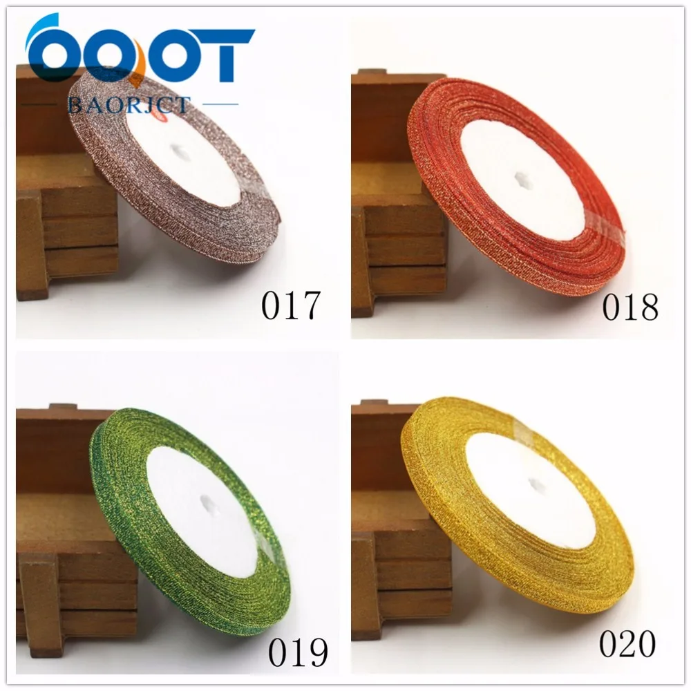OOOT BAORJCT, 1710181,34 цветов, 6 мм, Блестящая лента, Рождественская тесьма для свадебного ремесла, бант, подарочное украшение, оберточная лента, сделай сам