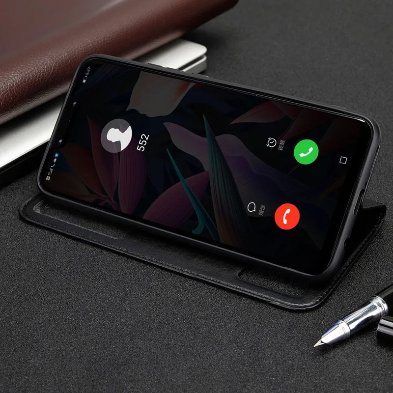 Чехол для Huawei Mate 20 lite Флип из натуральной кожи с открытым окном чехол телефона Lite