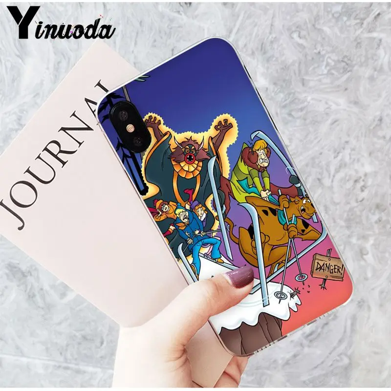 Yinuoda Shaggy и Scooby Doo прозрачный мягкий для телефона чехол для Apple iPhone 8 7 6S Plus X XS MAX 5 5S SE XR мобильные чехлы