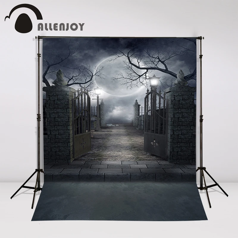 Allenjoy Виниловый фон для фотостудии тень Хэллоуин Луна кладбище фоны фотография