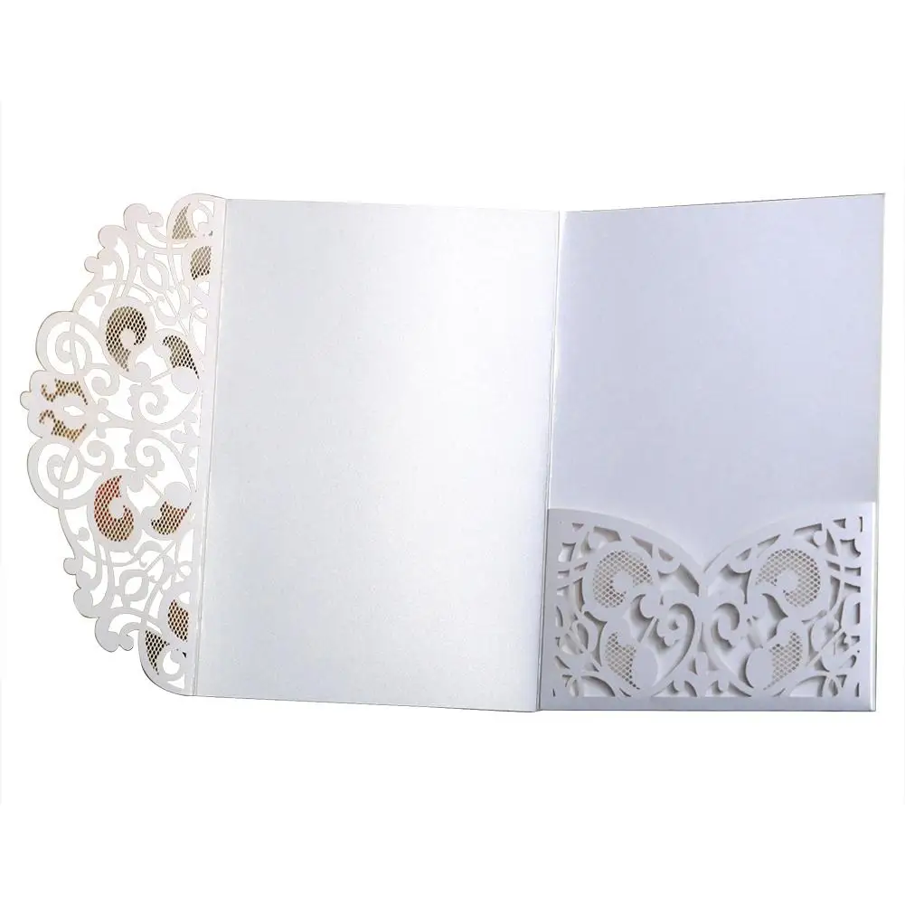 Новинка 10 шт. свадебные пригласительные открытки в европейском стиле с лазерной