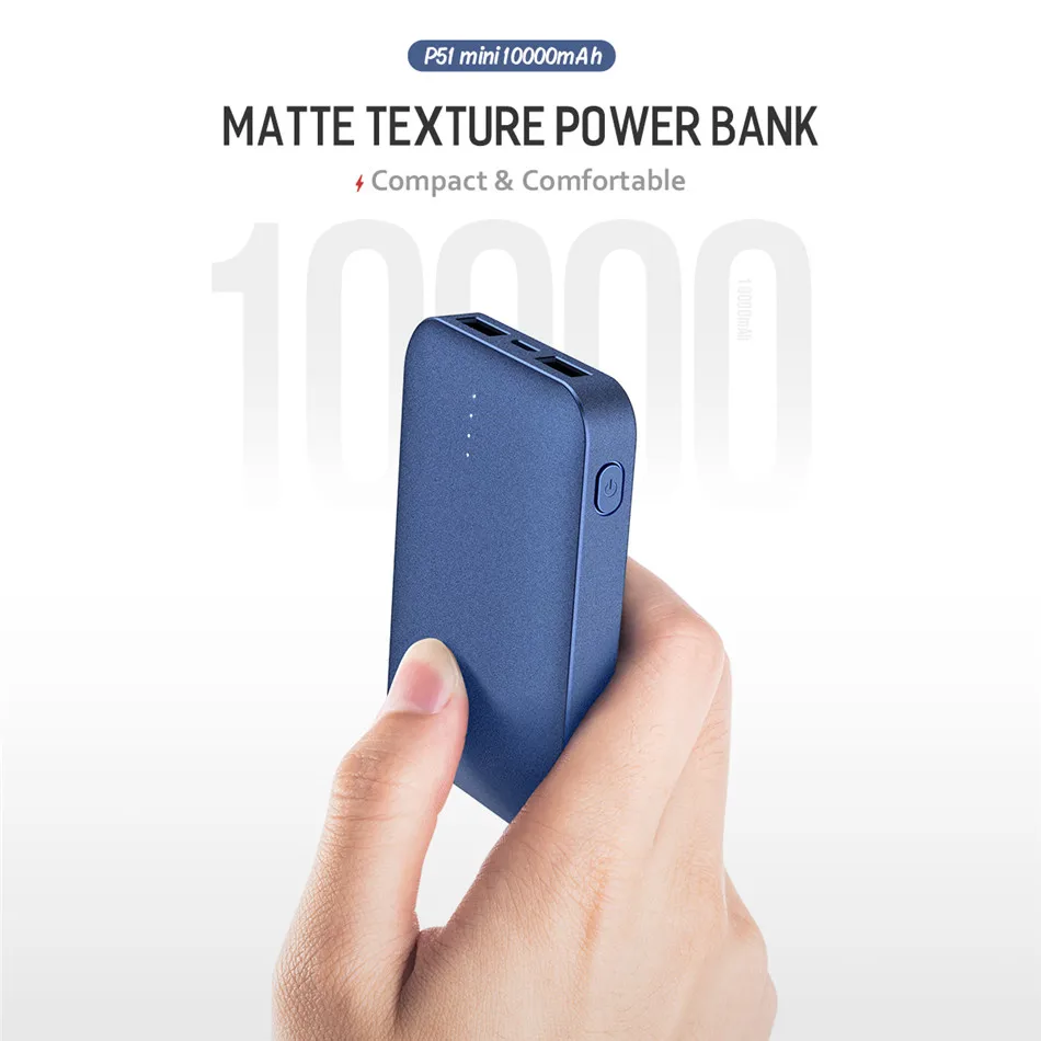 ROCK 10000 mAh power Bank для Xiaomi power bank, Мини Портативная полимерная батарея для iPhone SamSung Mobile Phone bank power