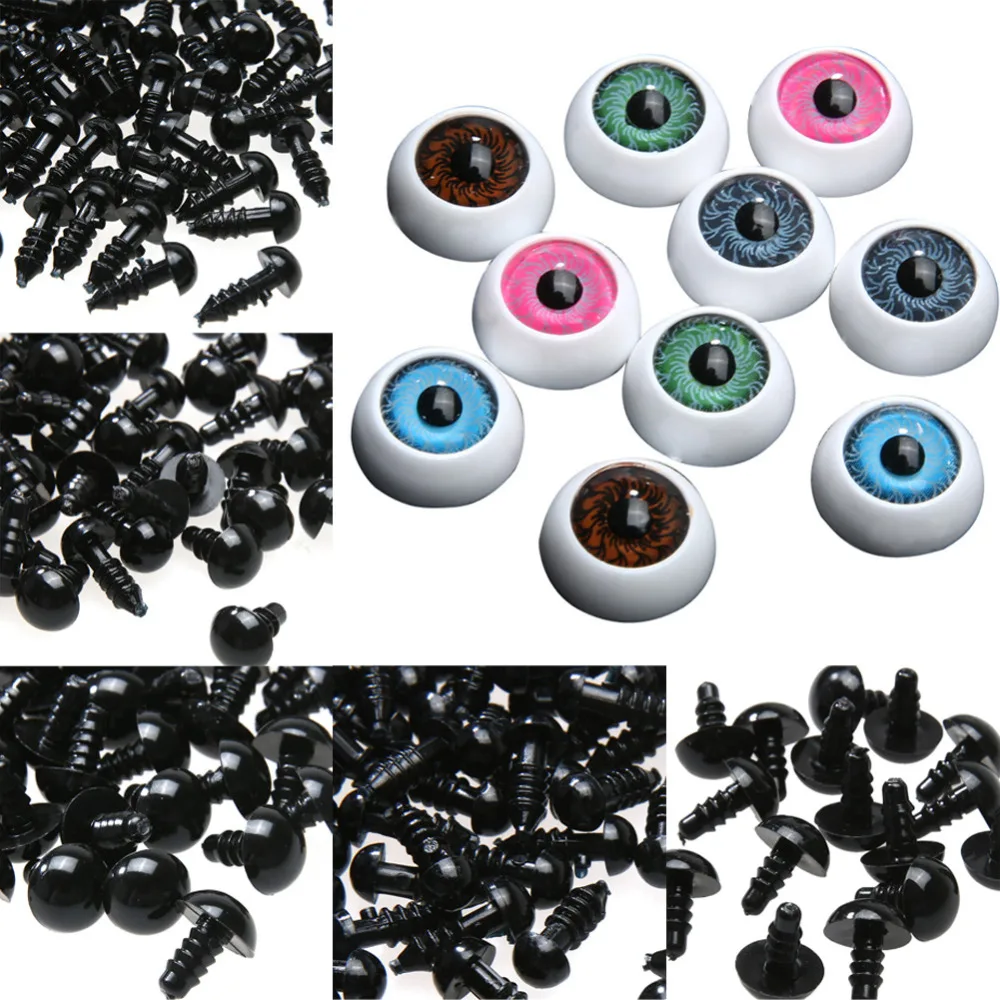 100 шт./лот пластиковые глаза куклы безопасные для плюшевого мишки мягкие игрушки