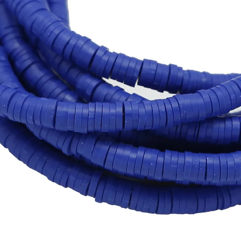 Royal blue 6 мм 400 шт./лот красочные Полимерная глина Fimo чип диск Свободные Spacer Бусины для ручной работы судов sweing ткань Модные украшения изделий - Цвет: Royal blue