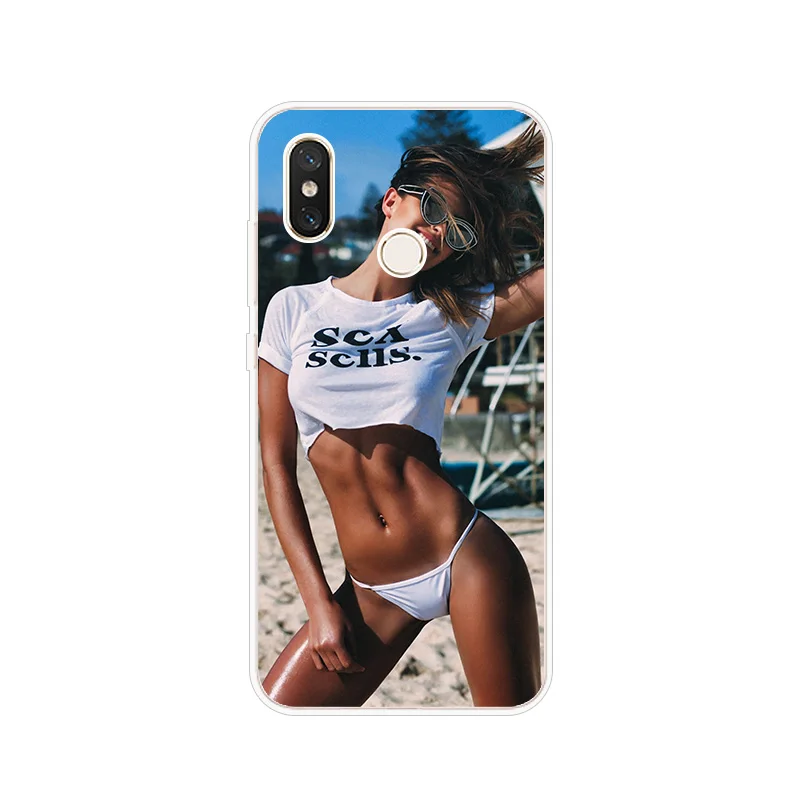 Sexy Girl Patterned Silicone Phone Case For Xiaomi Mi 5X A1 A2 6 6X Note 3 8 9 SE Lite Pro Mix 2 S Pocophone F1 Cover |