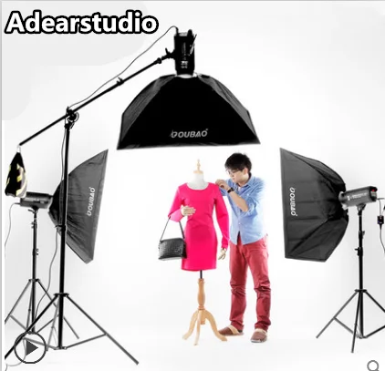1200W(400W x 3) Фотостудия Flash Strobe светильник Light Kit для видеосъемки местоположения и