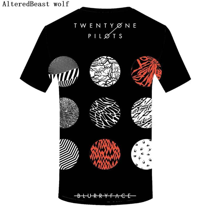 Мужская футболка с объемным принтом Twenty One Pilots в стиле хип хоп новый летний топ