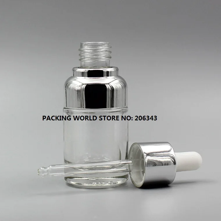 Прозрачная стеклянная бутылка капельница 30 мл|silver dropper bottles|white bottleglass oil bottles |
