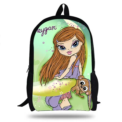 Популярный 16 дюймов мультфильм Bratz девочки Печать Рюкзак Набор для детей школьные сумки Красочные подростковые девочки ноутбук Bookbag - Цвет: 16A7880