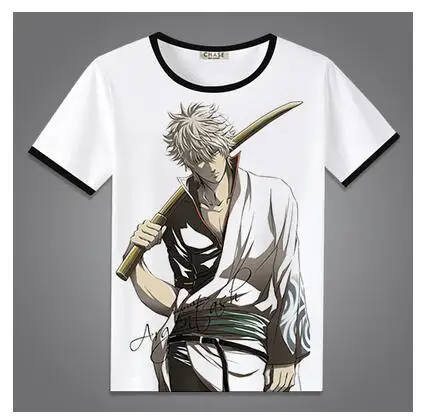 Высокое качество Q унисекс с рисунком из аниме футболка GINTAMA Sakata Gintoki йо ro ЗУ ya