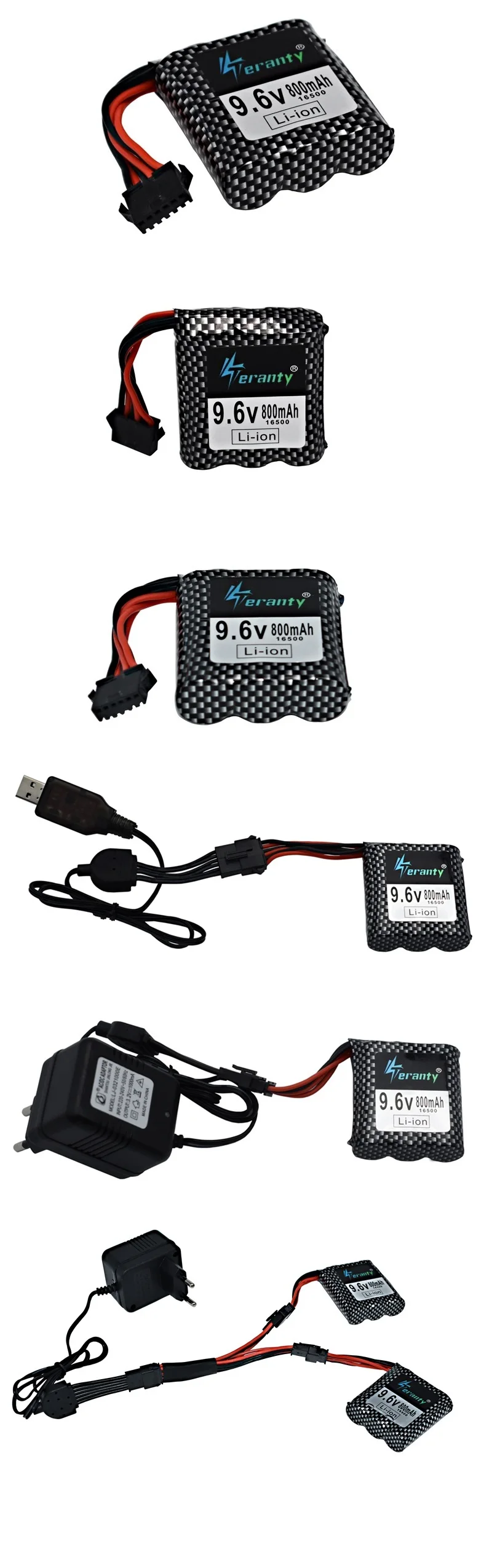 9,6 v ионно-литиевая Батарея для RC автомобиль 9115 9116 9912 S912 части к игрушкам на ру 9,6 v 800 мА/ч, Батарея 16500 EL-6P 6P-SM штекер 2 шт/комплект