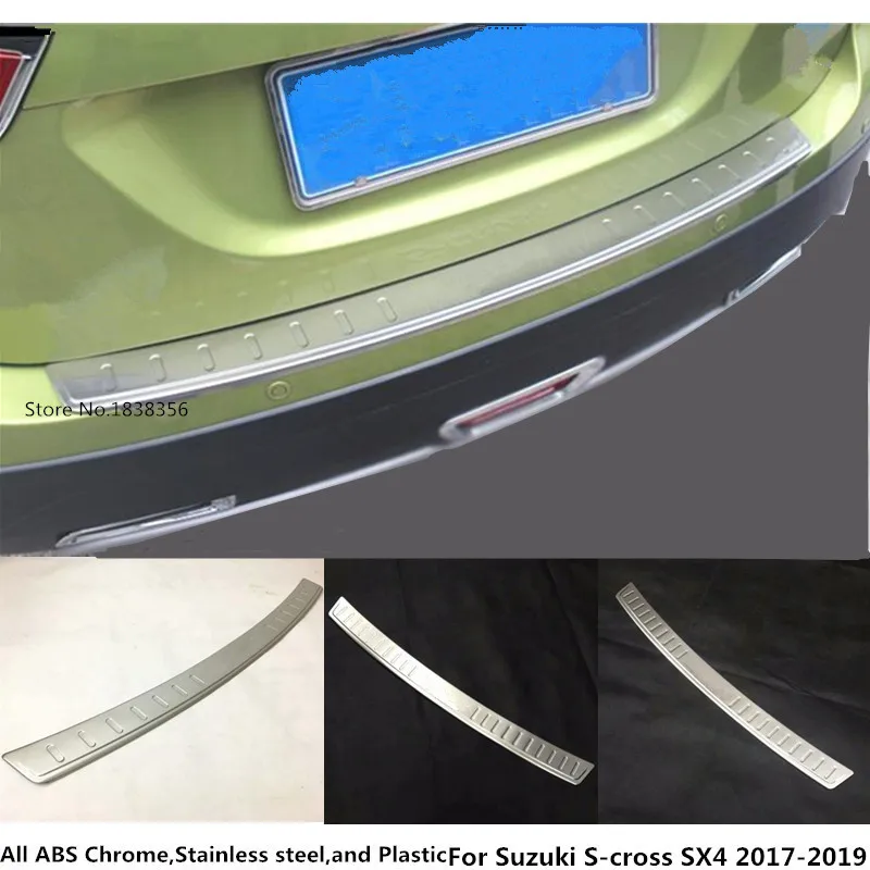 Для Suzuki S-Cross Scross SX4 2017 2018 2019 2020 Накладка для заднего бампера из нержавеющей стали