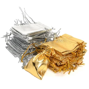 50 шт., мешочки из органзы на шнурке, 5,5x7 см