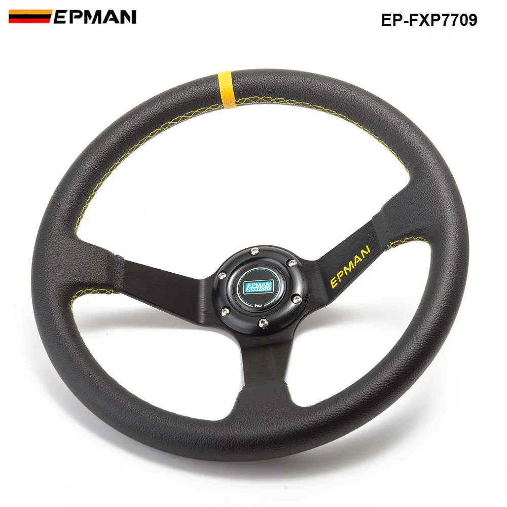 14 дюймов 350 мм Epman Deep Corn Дрифтинг ПВХ Руль Универсальный Автомобильный гоночный руль EP-FXP7709