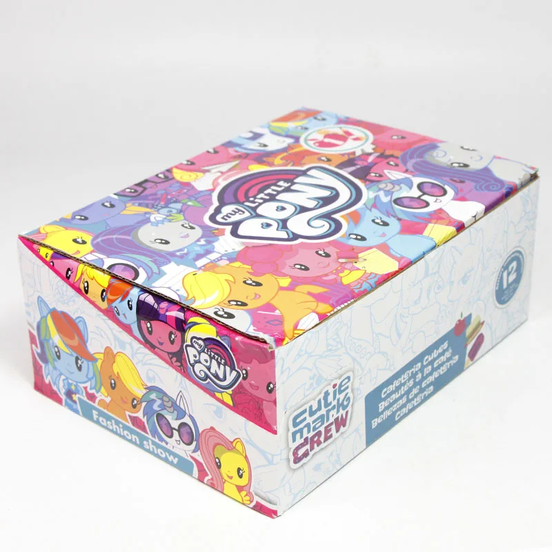 only 12pcs in iron b 12 шт. игрушки My Little Pony симпатичная Mark мини-пони кукла дружба-это чудо всех цветов радуги; платье с Сумеречной искоркой рисунок Рождественский подарок - Цвет: only 12pcs in iron b