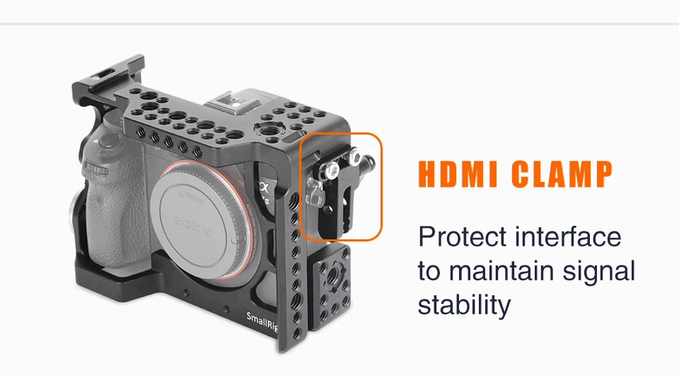 SmallRig A7m2 камера клетка установка для sony a7II/a7RII/a7SII с ARRI розетка крепление и Холодный башмак крепление HDMI кабель зажим 1982