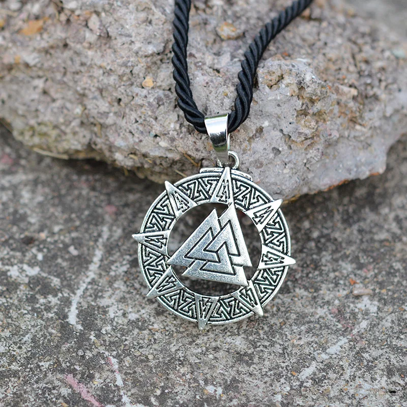 Viking Warrior Odin руны кулон Цепочки и ожерелья античное золото металл скандинавской
