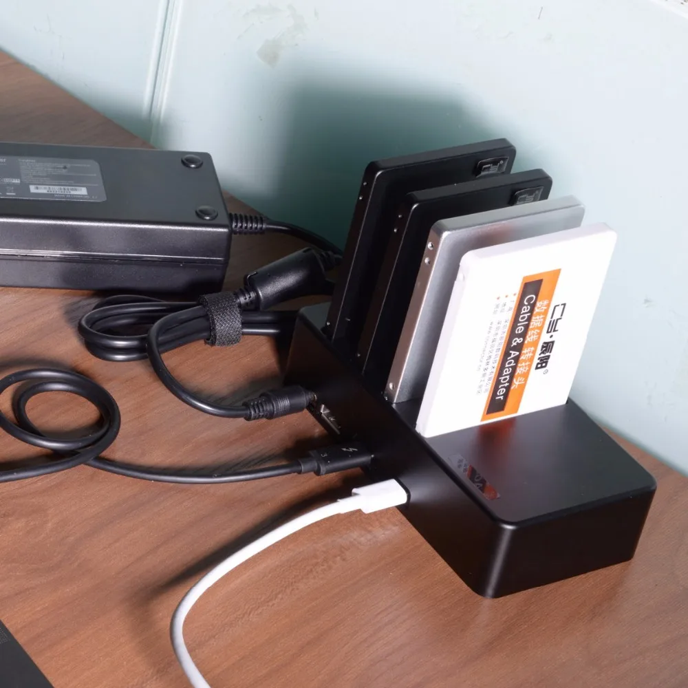 Thunderbolt 3-4 SATA 6 Гбит/с HDD SSD жесткий диск Raid док-конвертер чехол-картридж
