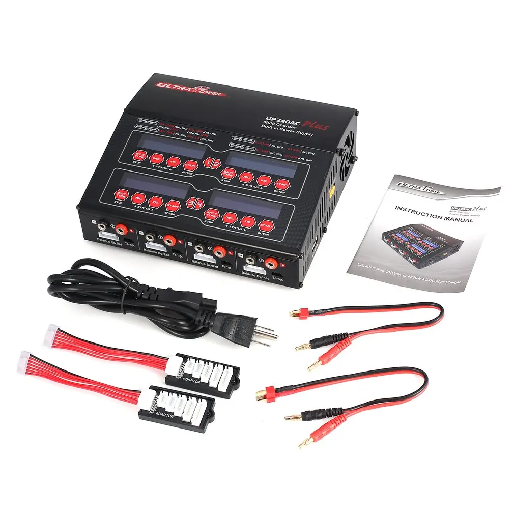 Зарядное устройство UP240AC Plus 240 Вт 4 двери Lilo/LiPo/LiFe/ NiMH/NiCD/Pb батарея мульти баланс